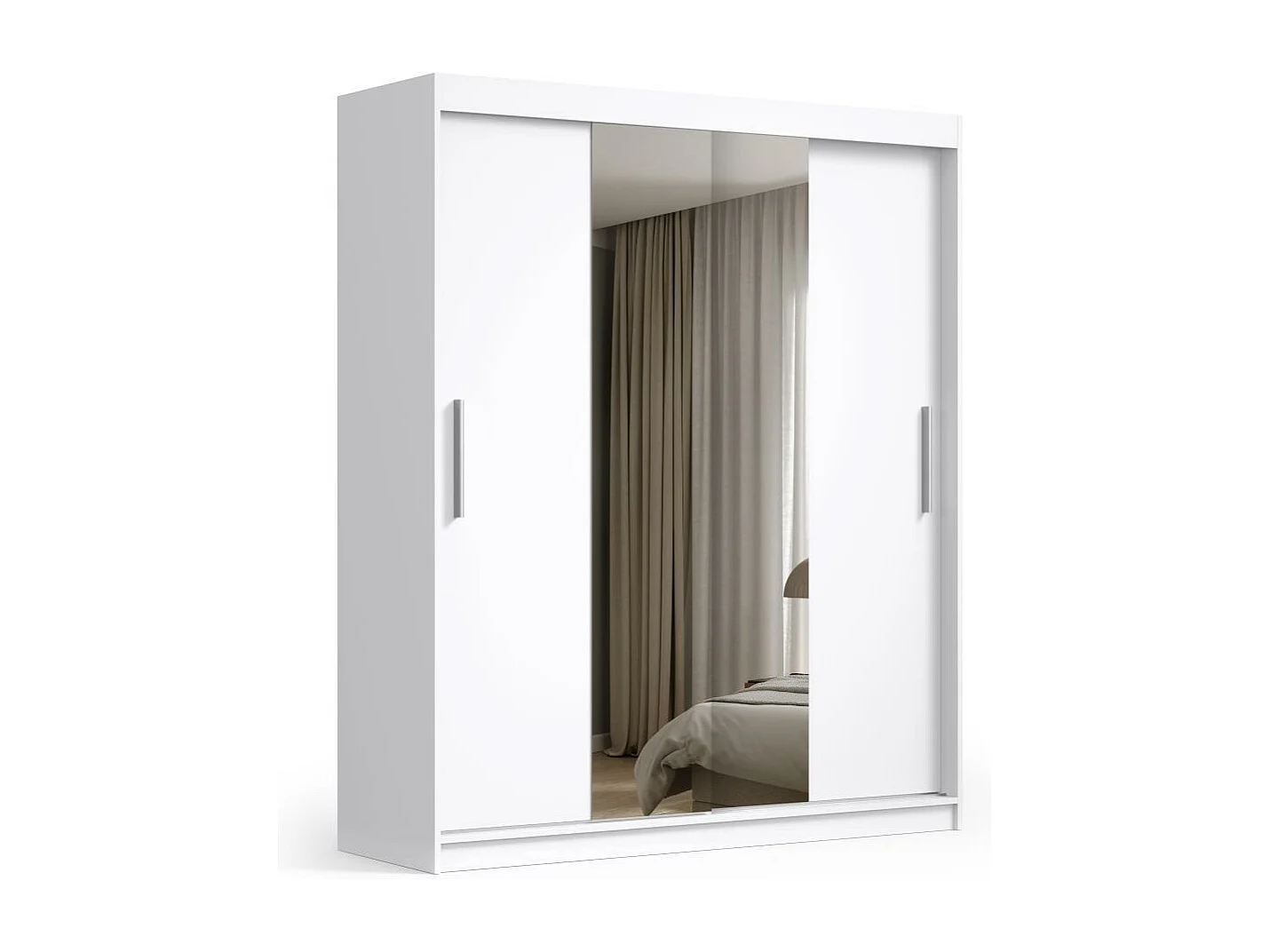 ARMOIRE A PORTES FERMÉES Katrina blanc 200/215,5/59 cm 2 portes