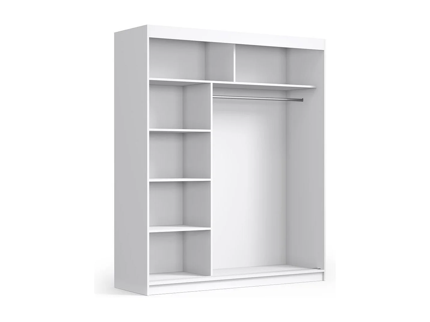 ARMOIRE A PORTES FERMÉES Katrina blanc 200/215,5/59 cm 2 portes