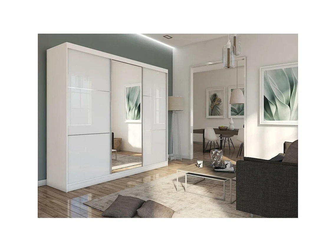 ARMOIRE À PORTES FERMÉES Viva 240/216/61 blanc avec miroir