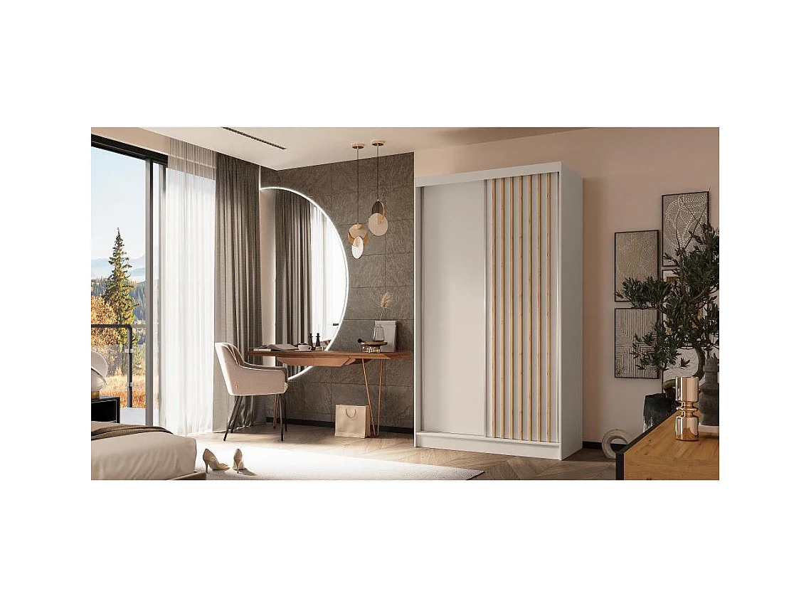 ARMOIRE A PORTES FERMÉES Helios 120/216/61 kaschmir avec inserts de tiroirs