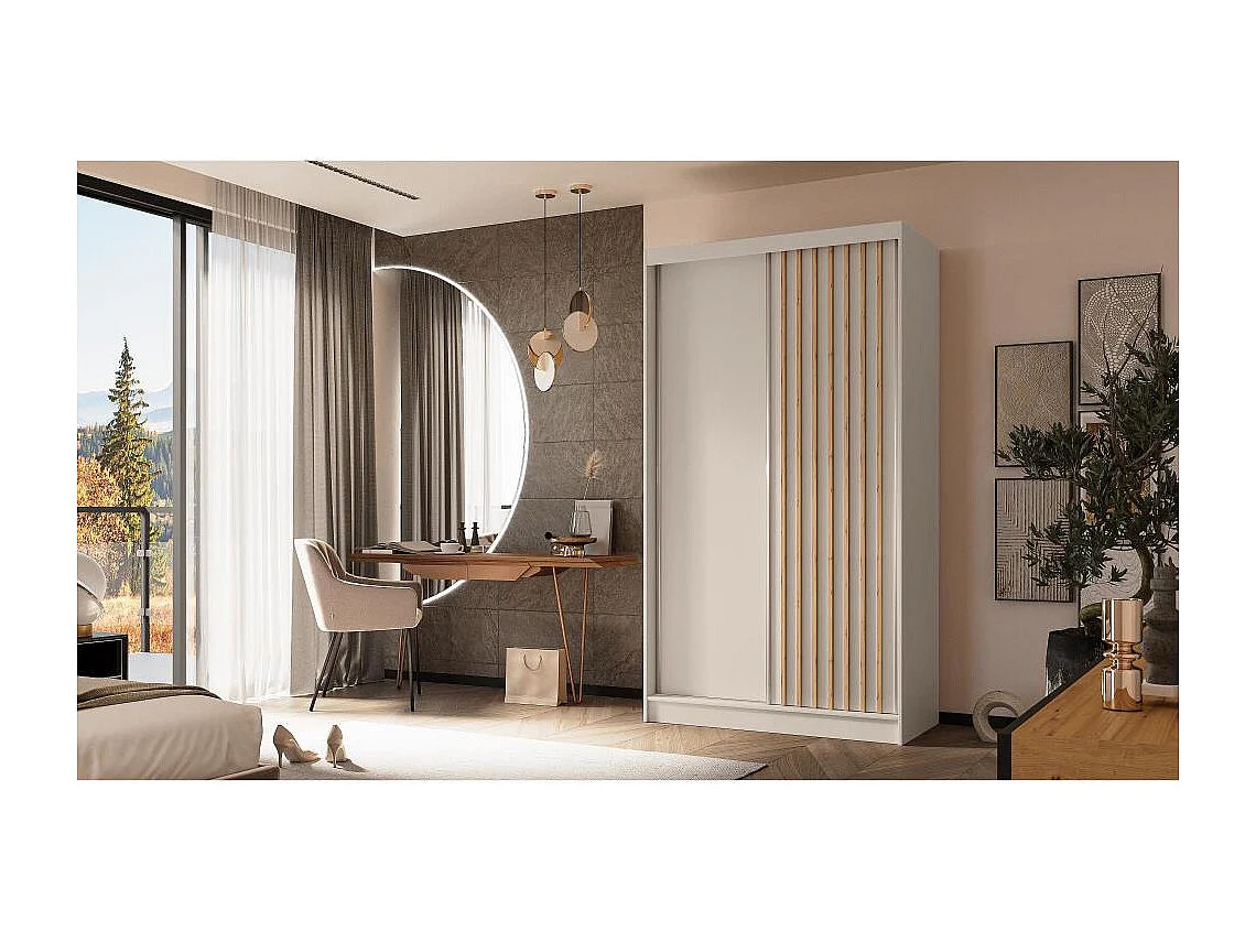 ARMOIRE A PORTES FERMÉES Helios 120/216/61 kaschmir avec inserts de tiroirs