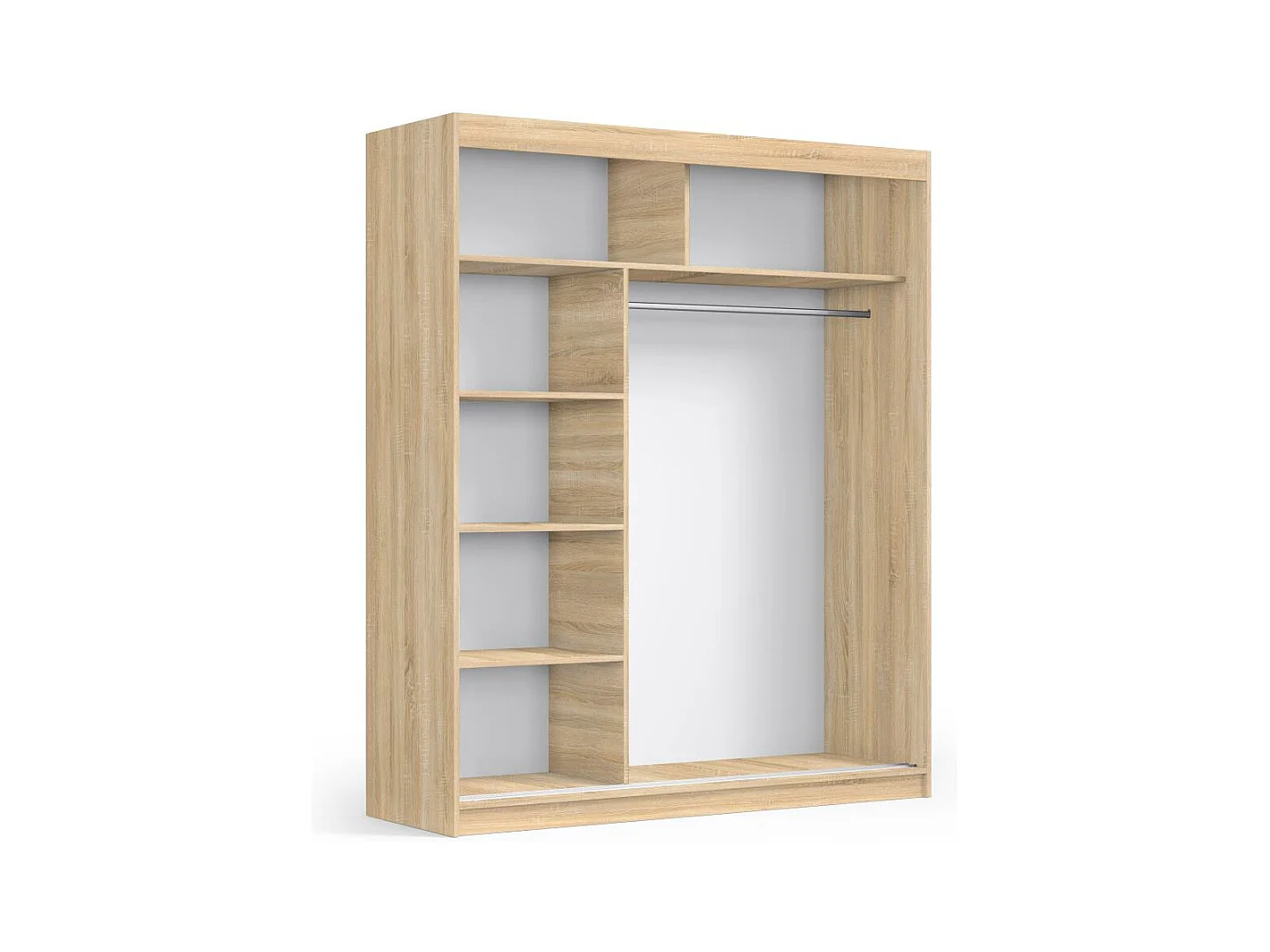 SCHWEBETÜRENSCHRANK Katrina eiche Sonoma 200/215,5/59 cm 2-türig