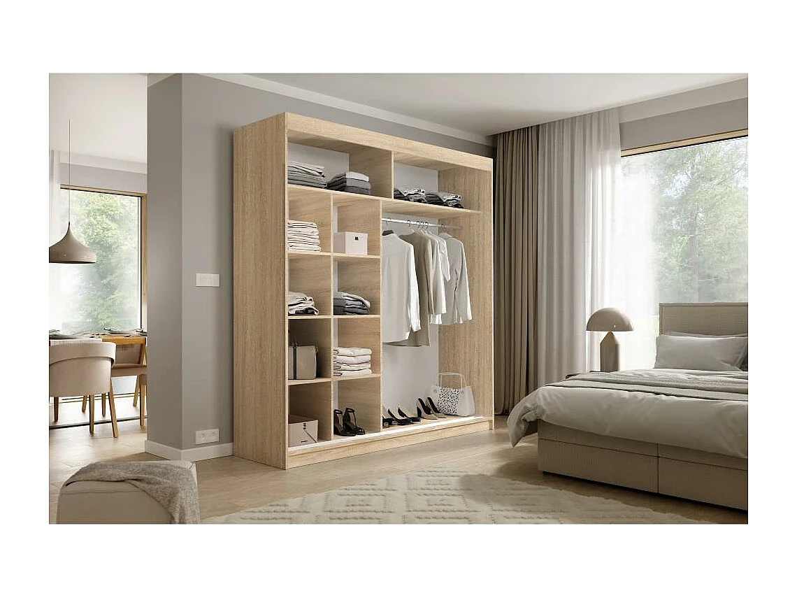 ARMOIRE A PORTES FERMÉES Katrina chêne Sonoma 200/215,5/59 cm 2 portes