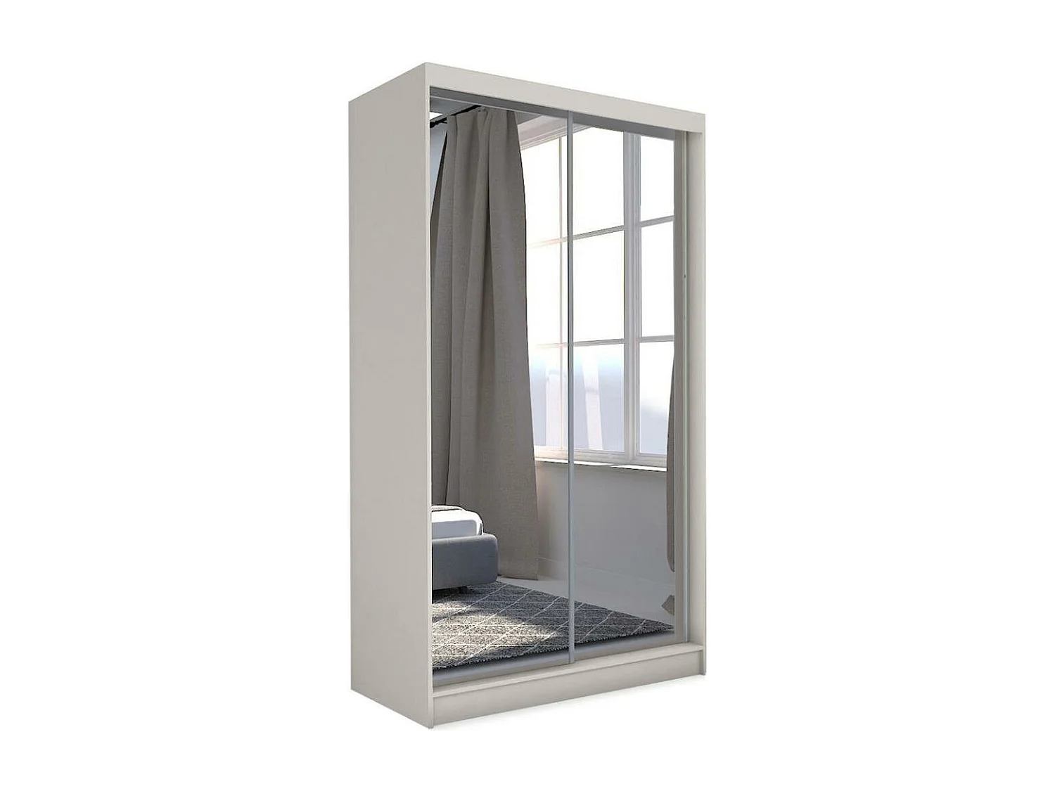 ARMOIRE À PORTES FERMÉES Debra 120/216/61 kashmir avec miroir et blocs-tiroirs