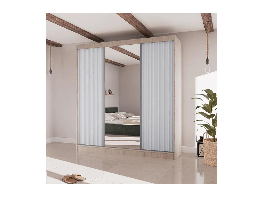 Hangkast Ramos II 200/61/215 eiken sonoma+wit