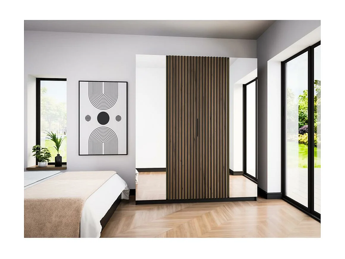 DRAAIDEURKAST Kaya 200/62/239 4-deurs met twee spiegels