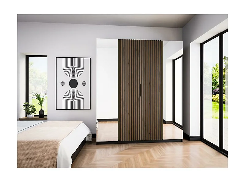 ARMOIRE A PORTES TROIS Kaya 200/62/239 4 portes avec deux miroirs