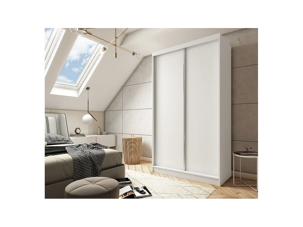 ARMOIRE À PORTES FERMÉES Mario 120/216/61 blanc avec tiroirs