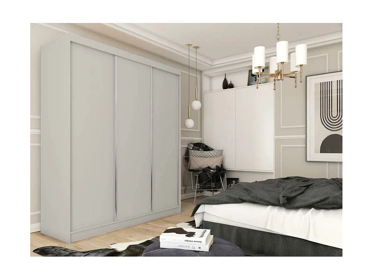 ARMOIRE À PORTES FERMÉES Mario 240/216/61 cachemire avec inserts à tiroirs