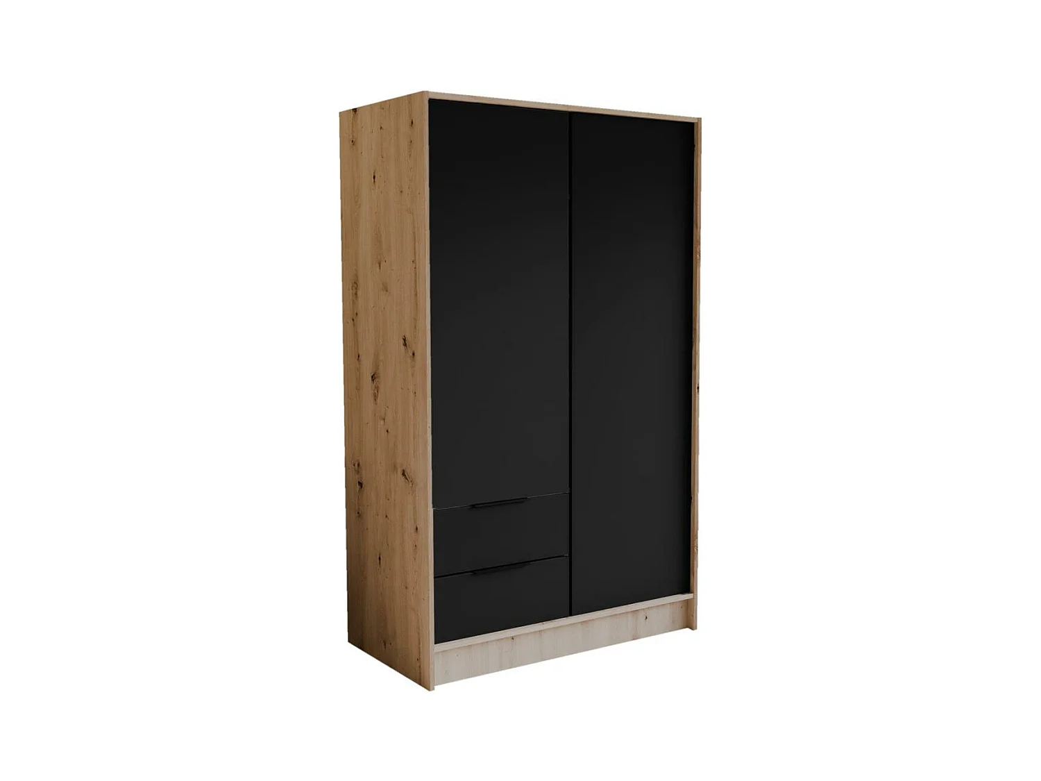 ARMOIRE À PORTES FERMÉES Niko 100/51/200 cm chêne artisan+noir