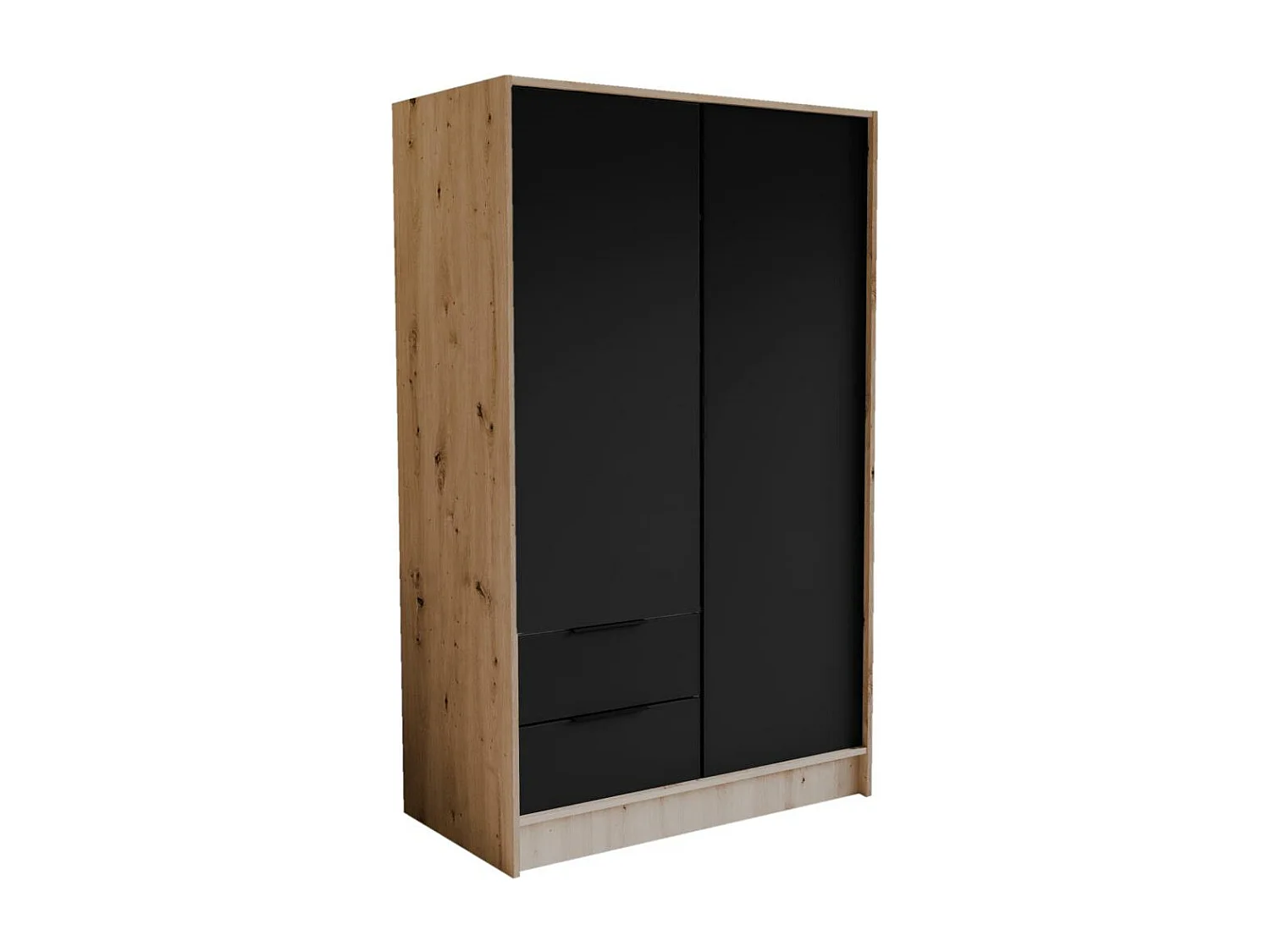 ARMOIRE À PORTES FERMÉES Niko 100/51/200 cm chêne artisan+noir