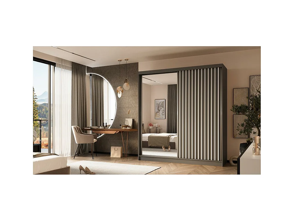 ARMOIRE À PORTES FERMÉES Helix 200/216/61 gris+blanc