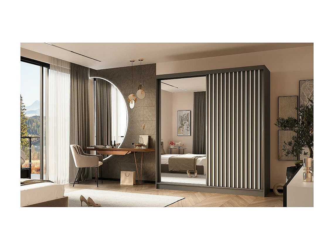 ARMOIRE À PORTES FERMÉES Helix 200/216/61 gris+blanc