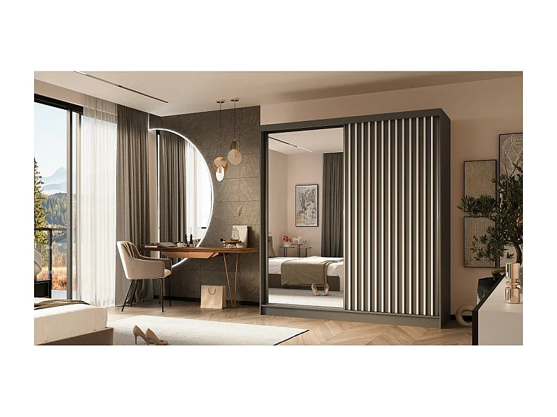 ARMOIRE À PORTES FERMÉES Helix 200/216/61 gris+blanc