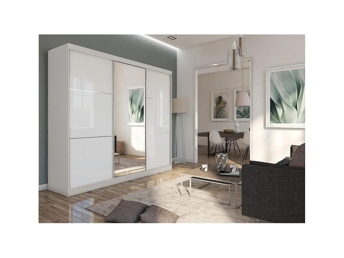 Hangkast Viva 240/216/61 kasjmier met Lacobel-glas