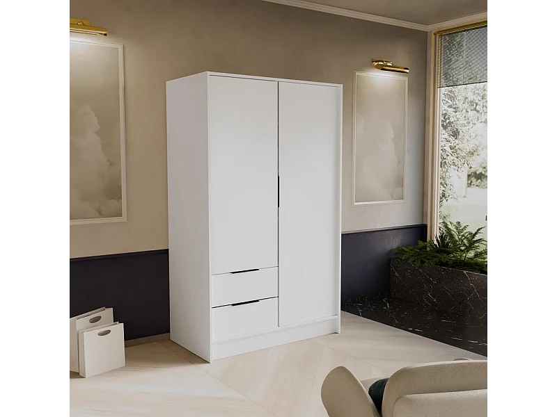 ARMOIRE À PORTES TOURNANTES Niko 100/51/200 cm blanc