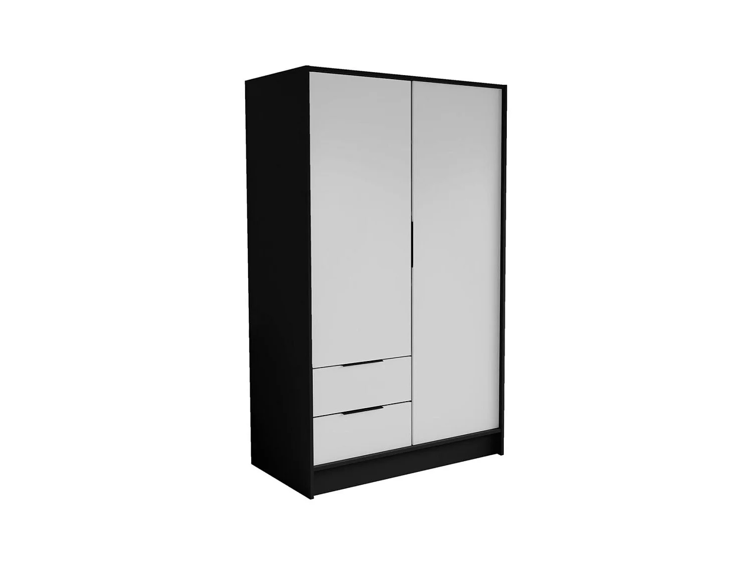 SCHWEBETÜRENSCHRANK Niko 100/51/200 cm schwarz+weiß