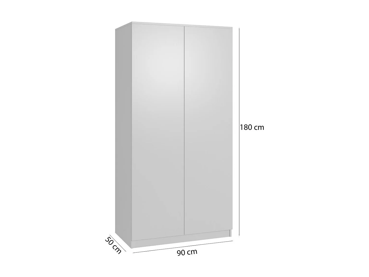 ARMOIRE A PORTES TOURNANTES Classic 90/180/50 cm 2 portes blanc+chêne Sonoma