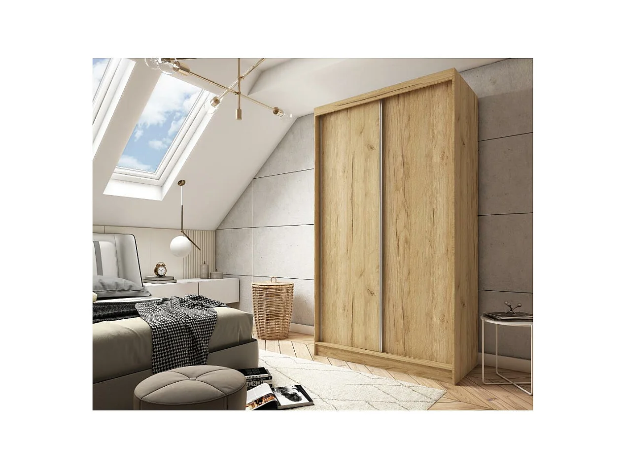 ARMOIRE À PORTES FERMÉES Mario 120/216/61 chêne Artisan avec tiroirs