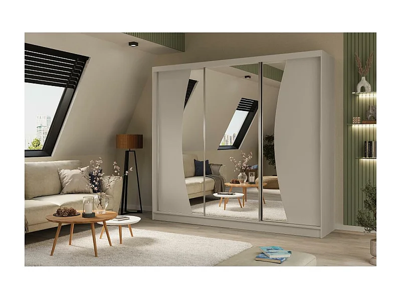 ARMOIRE A PORTES FERMÉES Vox 240/216/61 cachemire avec miroir