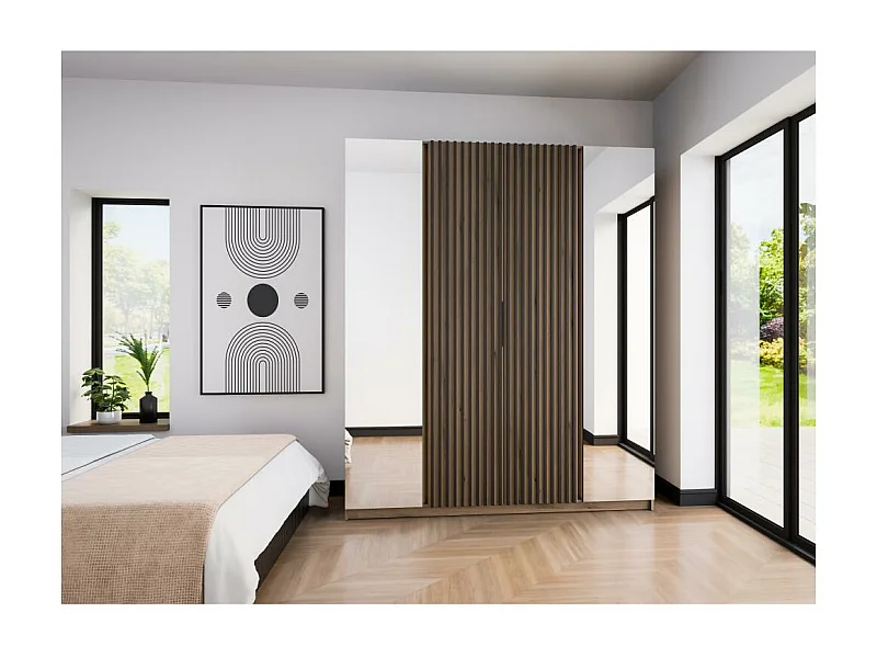 ARMOIRE A PORTES TROIS Kaya 200/62/239 4 portes avec deux miroirs