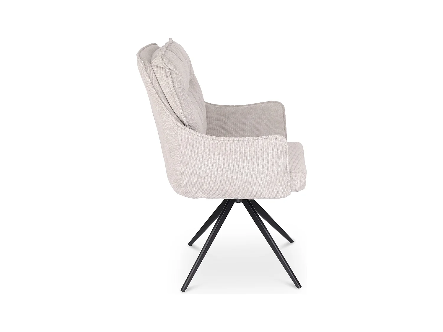 Eetkamerstoel set van 2 - stof en metaal - beige - AMPLUS