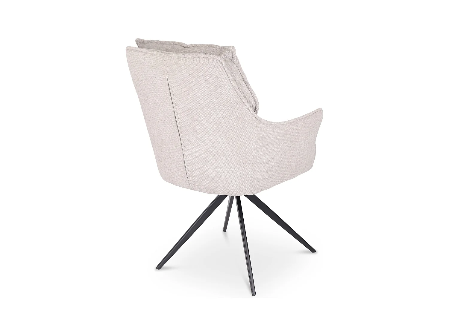 Eetkamerstoel set van 2 - stof en metaal - beige - AMPLUS