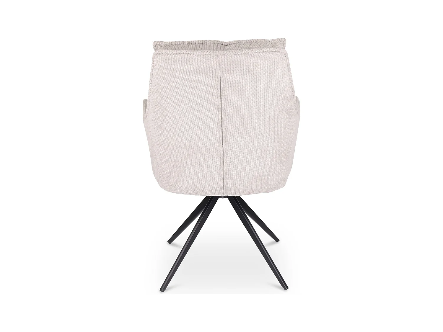 Eetkamerstoel set van 2 - stof en metaal - beige - AMPLUS