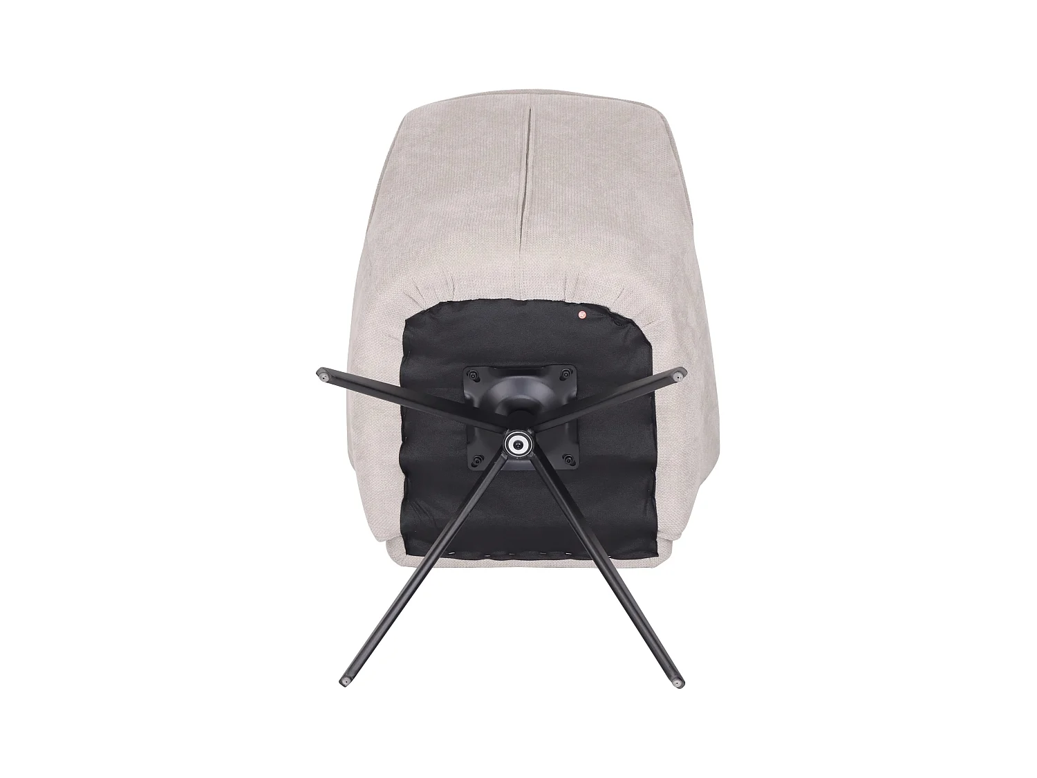 Eetkamerstoel set van 2 - stof en metaal - beige - AMPLUS