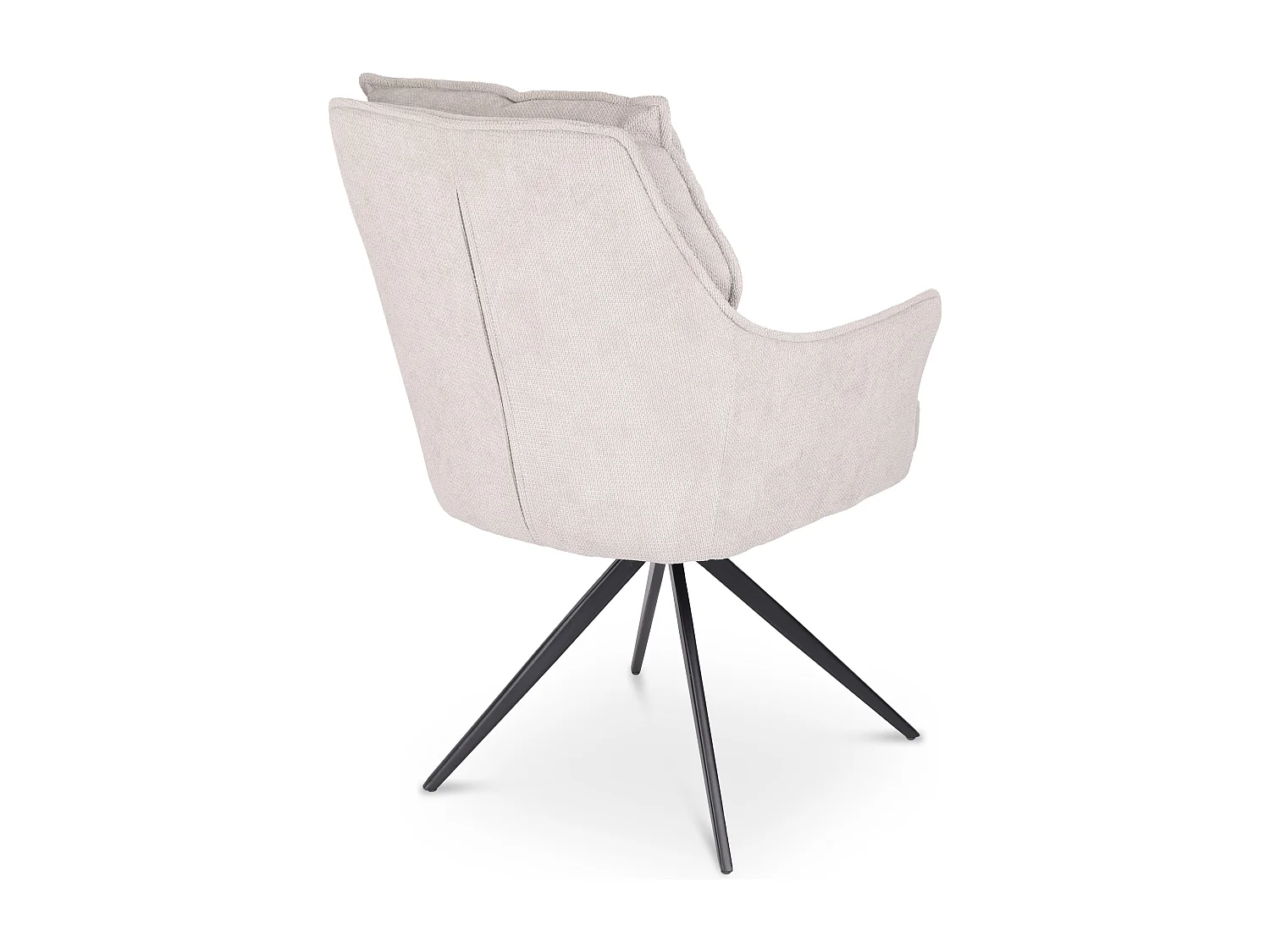 Eetkamerstoel set van 2 - stof en metaal - beige - AMPLUS