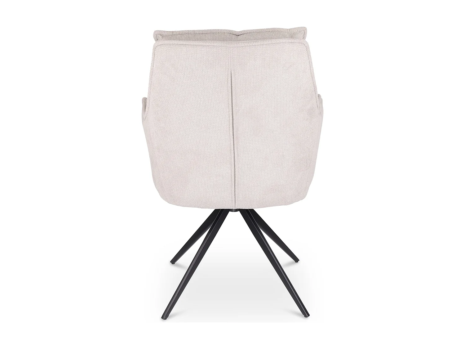 Eetkamerstoel set van 2 - stof en metaal - beige - AMPLUS