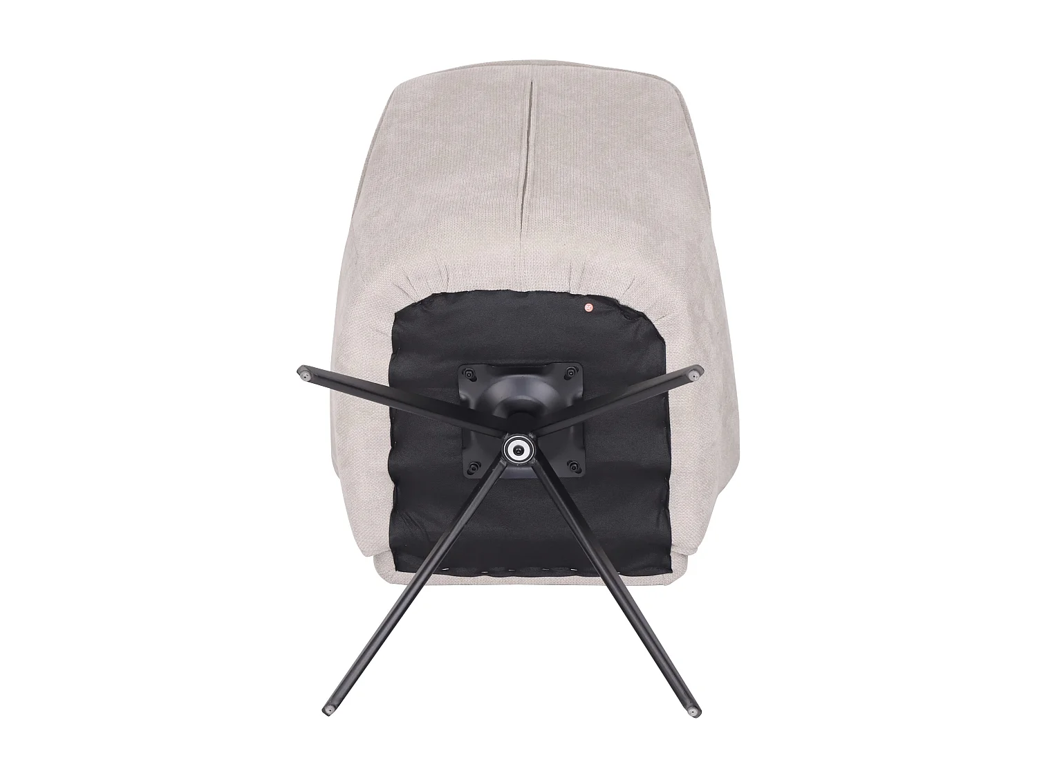 Eetkamerstoel set van 2 - stof en metaal - beige - AMPLUS