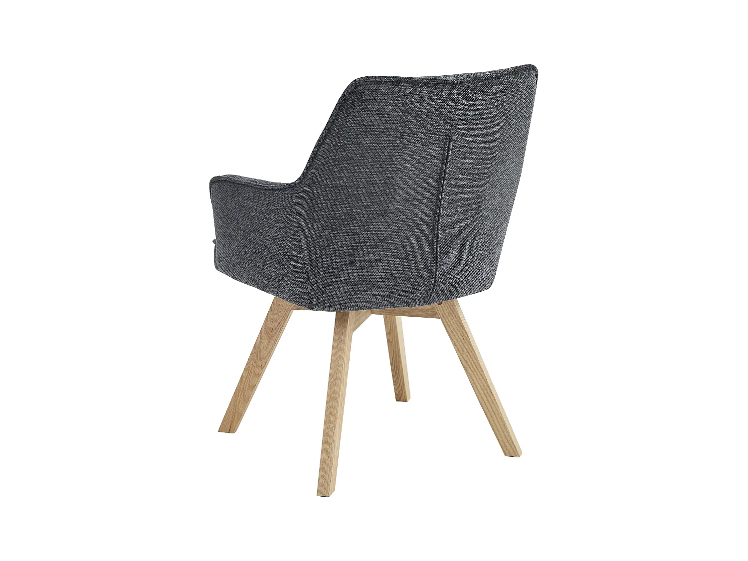 Lot de 2 chaises de salle à manger - tissu et métal - anthracite - VINAL