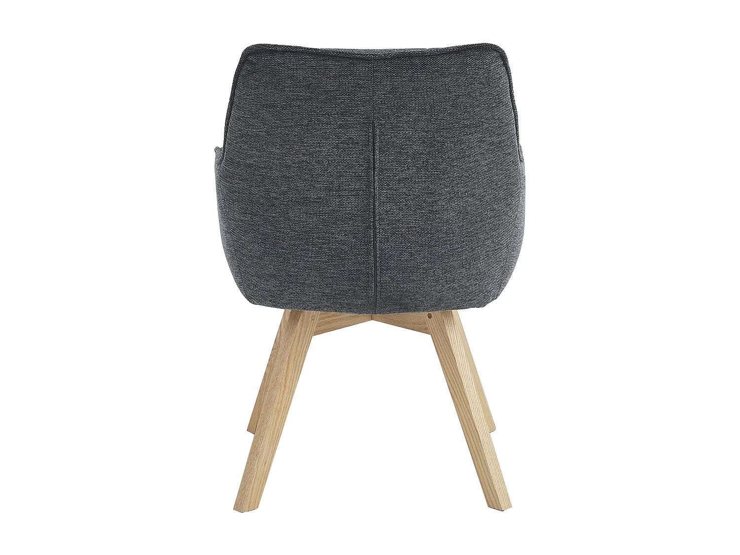 Lot de 2 chaises de salle à manger - tissu et métal - anthracite - VINAL