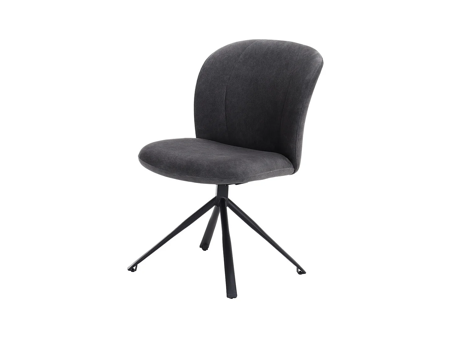 Eetkamerstoel set van 2 - stof en metaal - grijs - GRISELDA