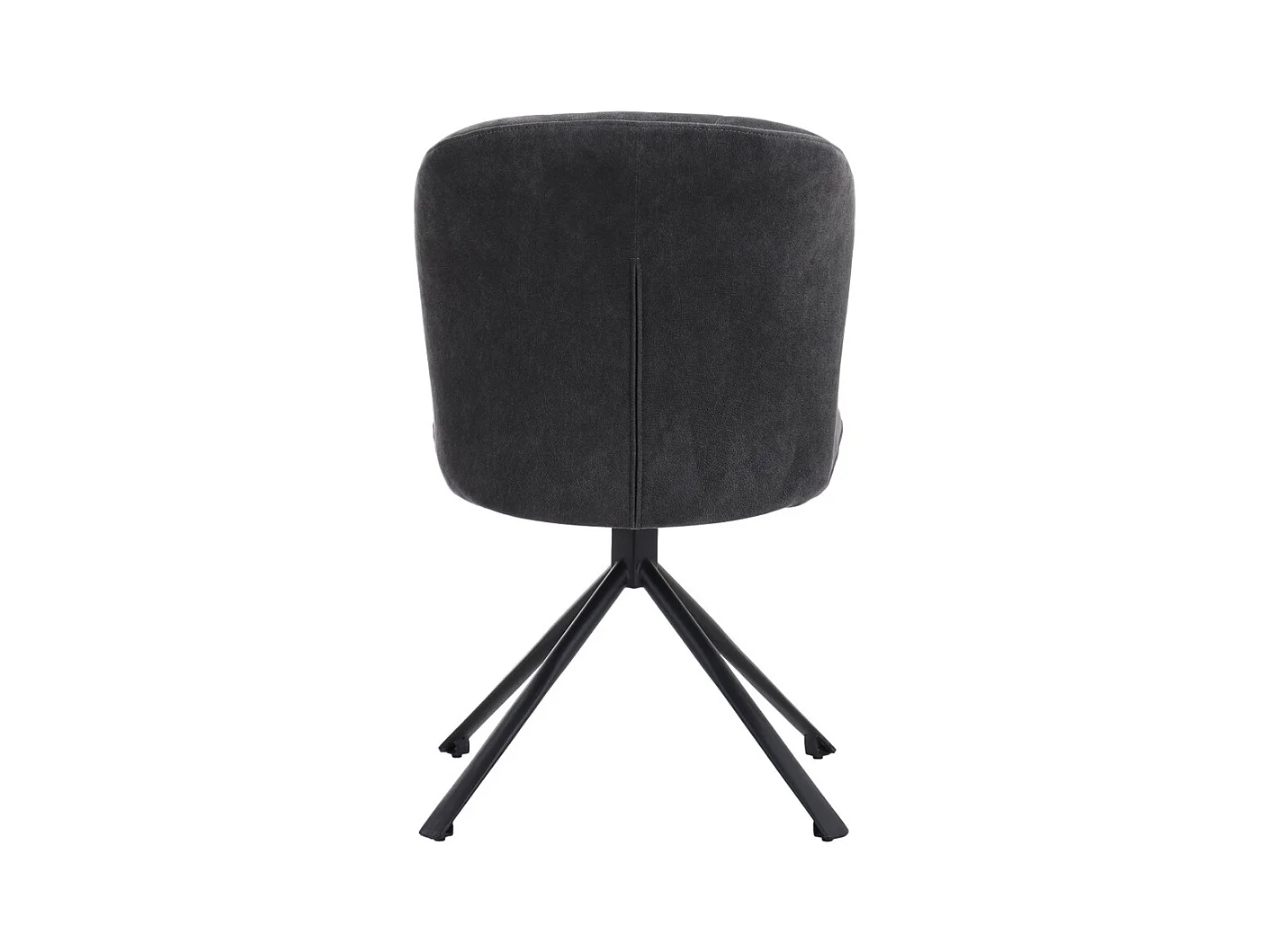 Lot de 2 chaises de salle à manger - tissu et métal - gris - GRISELDA