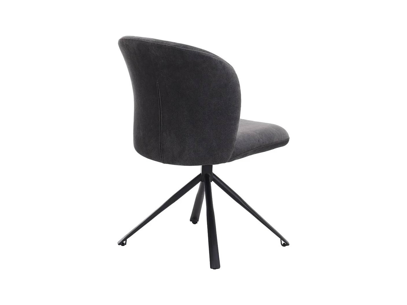 Lot de 2 chaises de salle à manger - tissu et métal - gris - GRISELDA