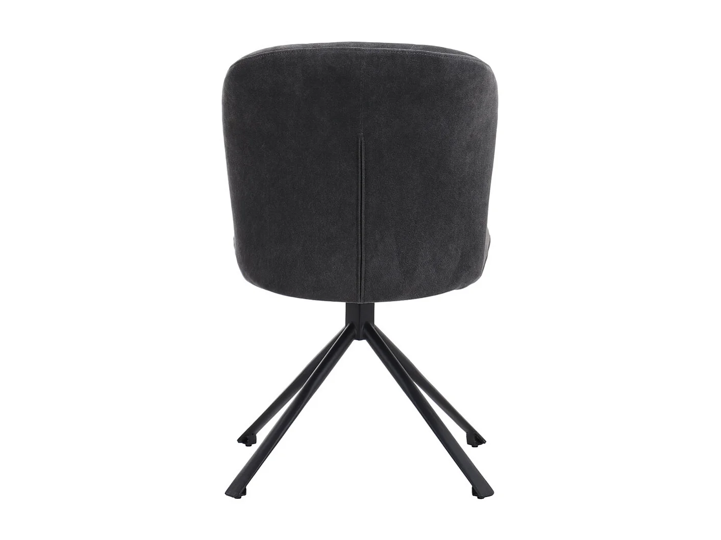 Lot de 2 chaises de salle à manger - tissu et métal - gris - GRISELDA