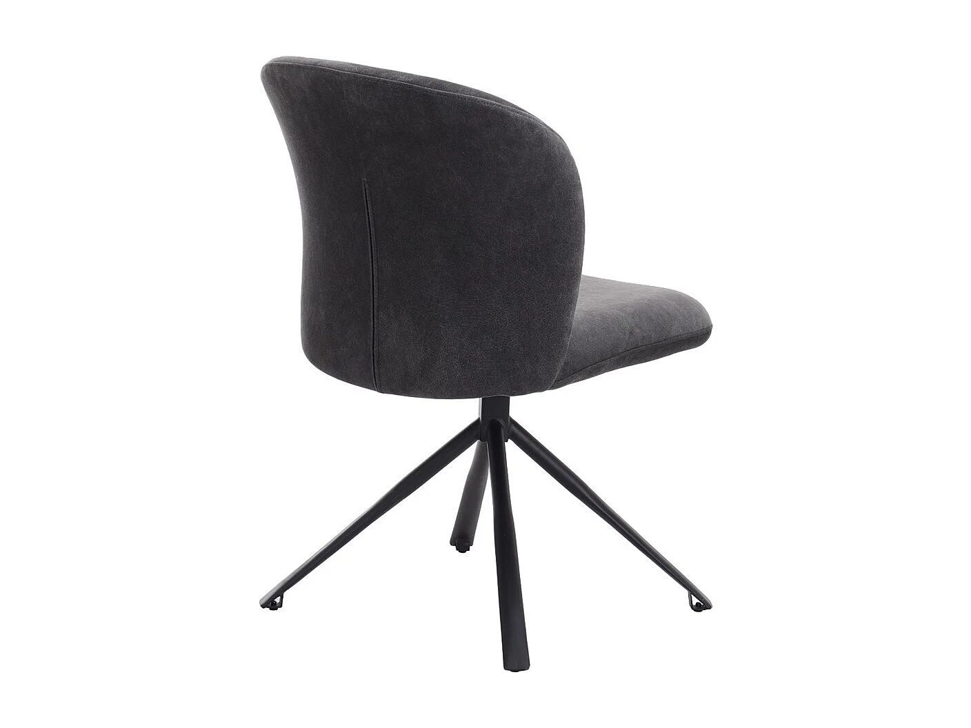 Lot de 2 chaises de salle à manger - tissu et métal - gris - GRISELDA