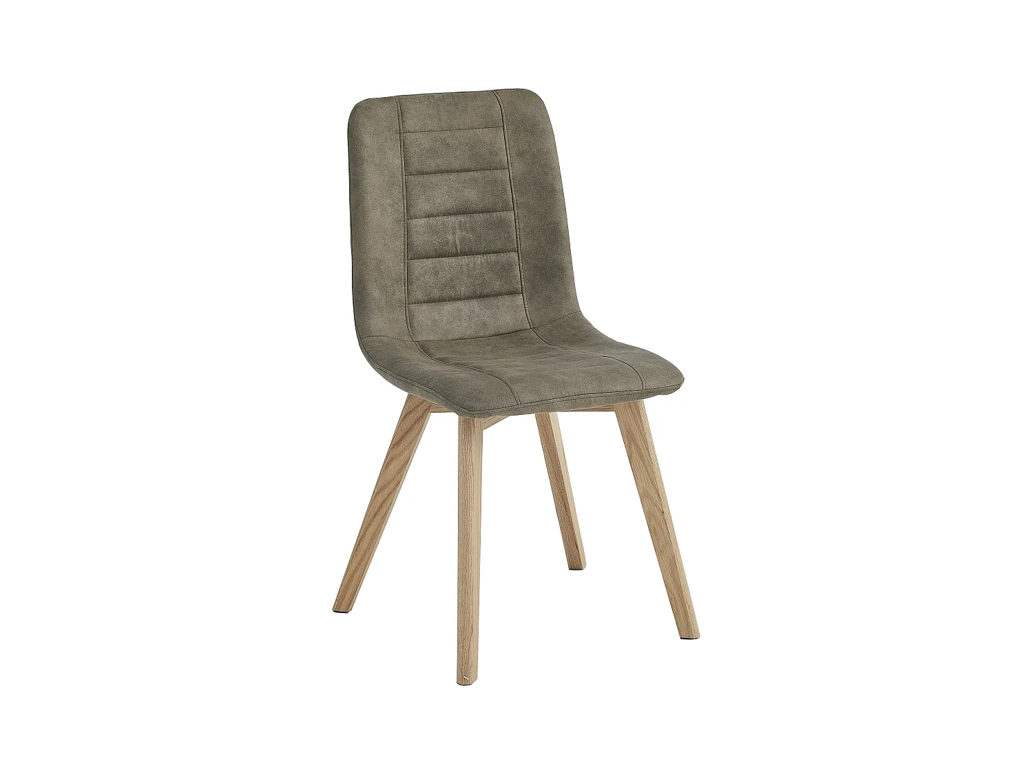 Lot de 4 chaises de salle à manger - tissu et métal - taupe - VIRANA