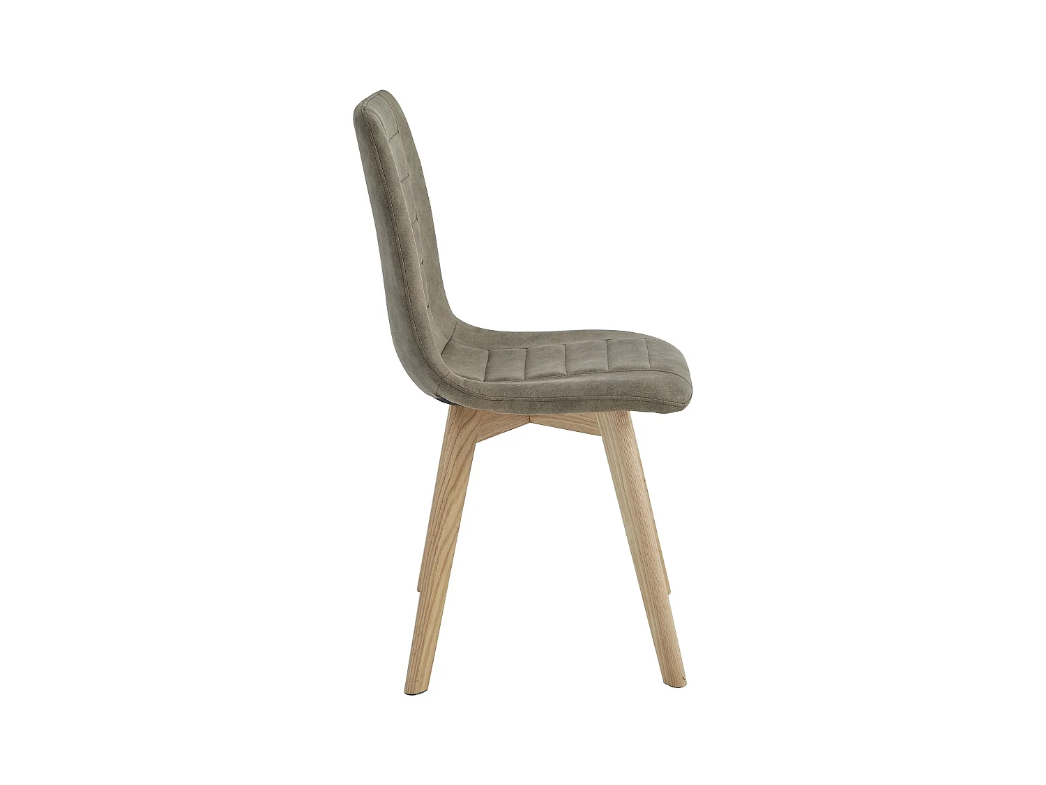 Lot de 4 chaises de salle à manger - tissu et métal - taupe - VIRANA