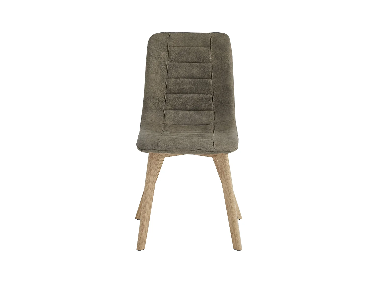 Lot de 4 chaises de salle à manger - tissu et métal - taupe - VIRANA