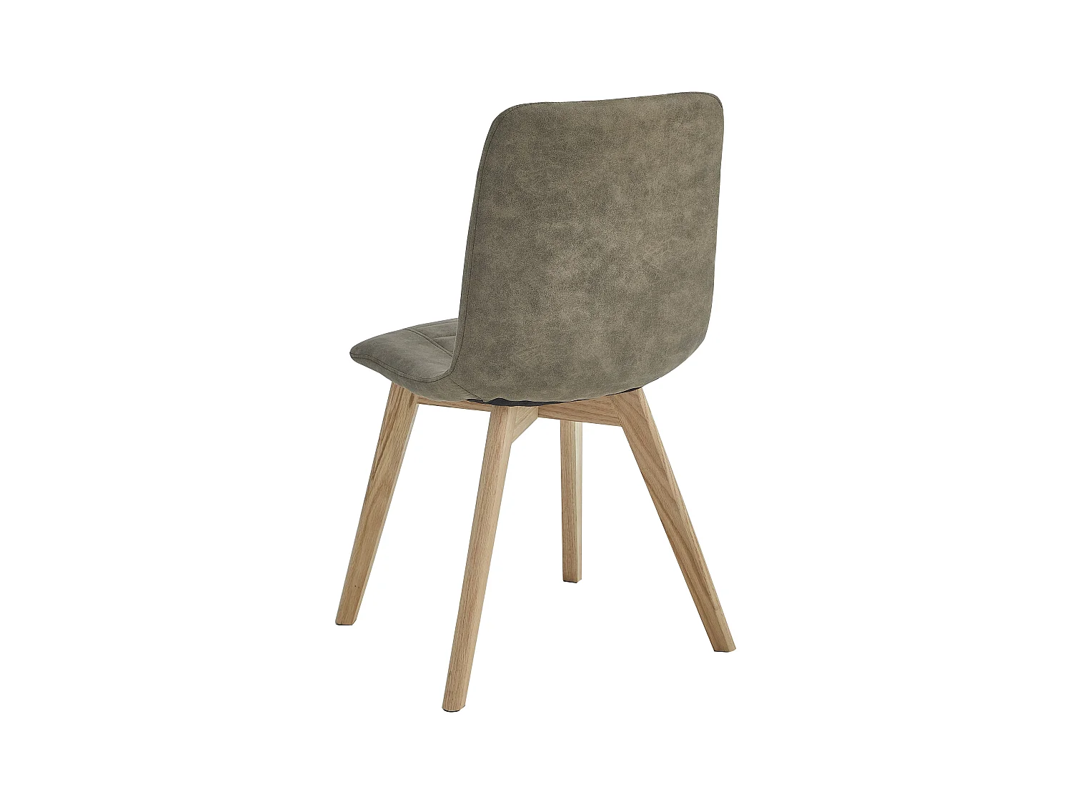 Lot de 4 chaises de salle à manger - tissu et métal - taupe - VIRANA