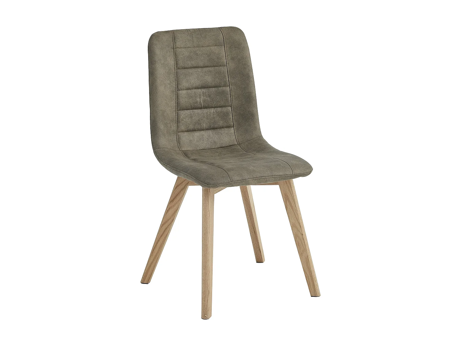 Lot de 4 chaises de salle à manger - tissu et métal - taupe - VIRANA