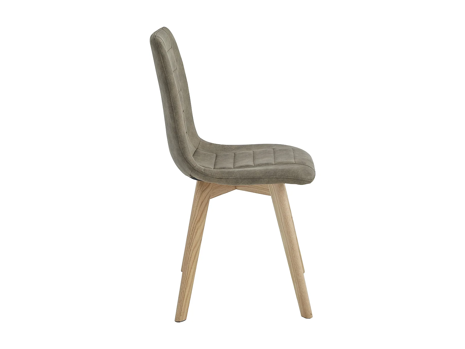 Lot de 4 chaises de salle à manger - tissu et métal - taupe - VIRANA