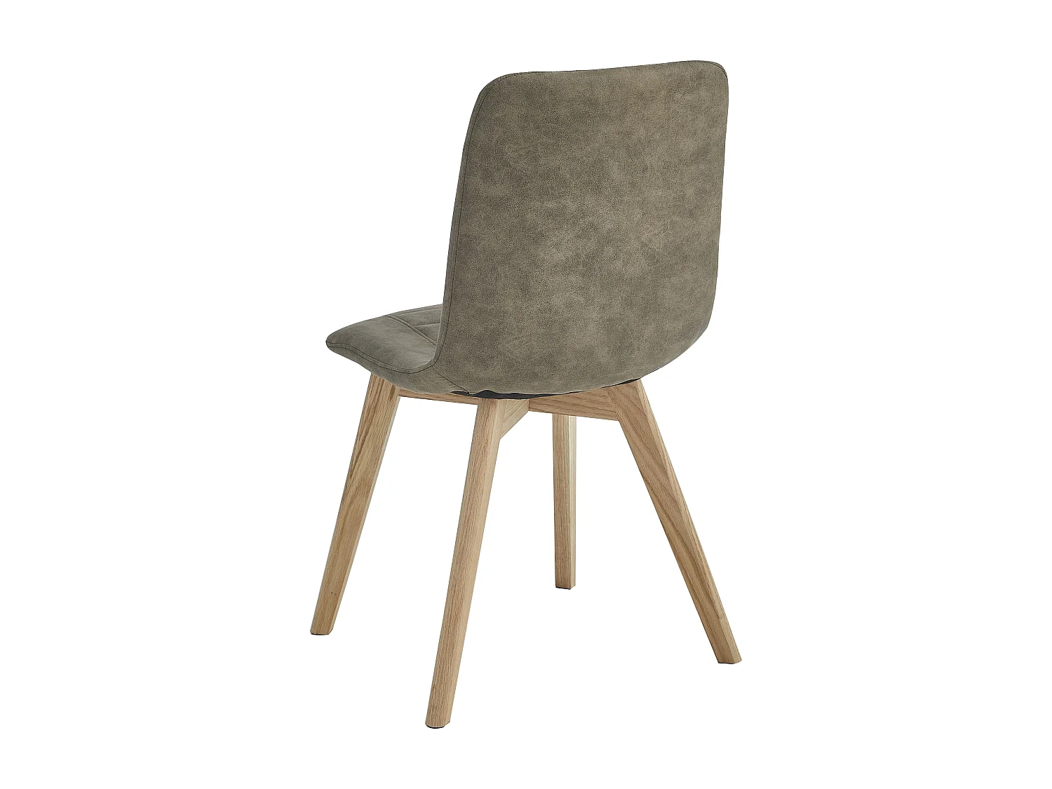 Lot de 4 chaises de salle à manger - tissu et métal - taupe - VIRANA