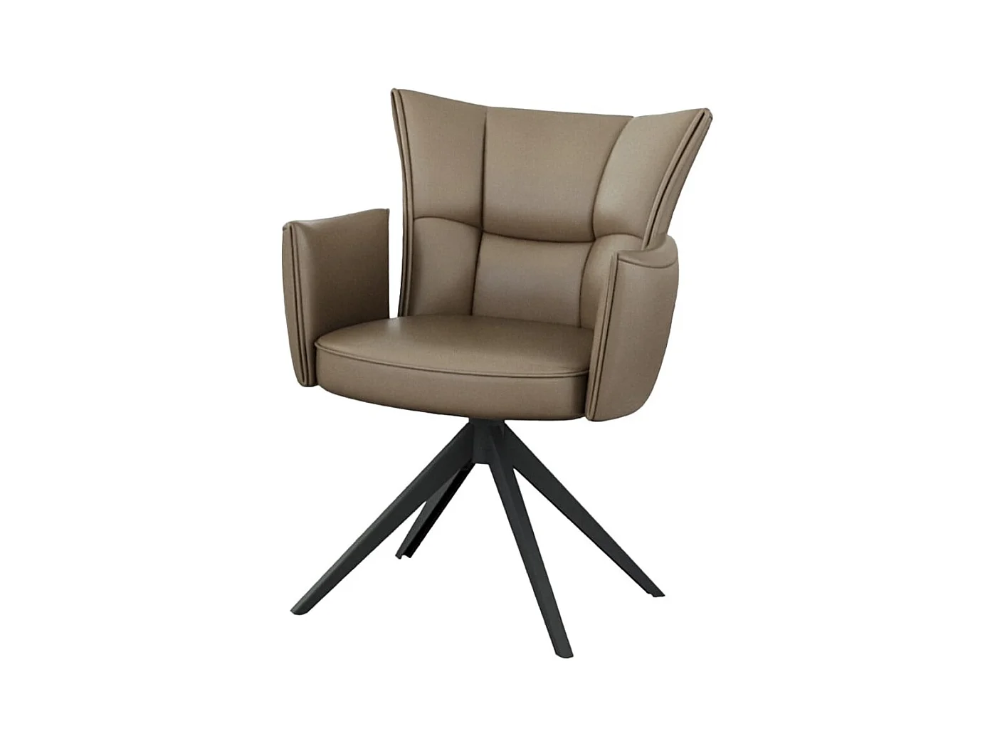 Eetkamerstoel set van 2 - leer - bruin - STRAP