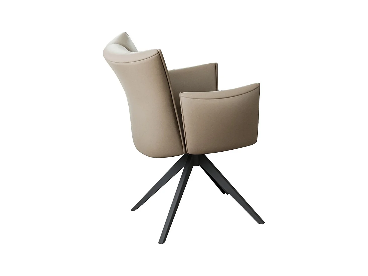 Eetkamerstoel set van 2 - leer - bruin - STRAP