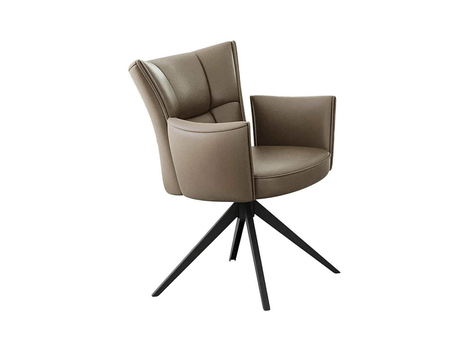 Eetkamerstoel set van 2 - leer - bruin - STRAP