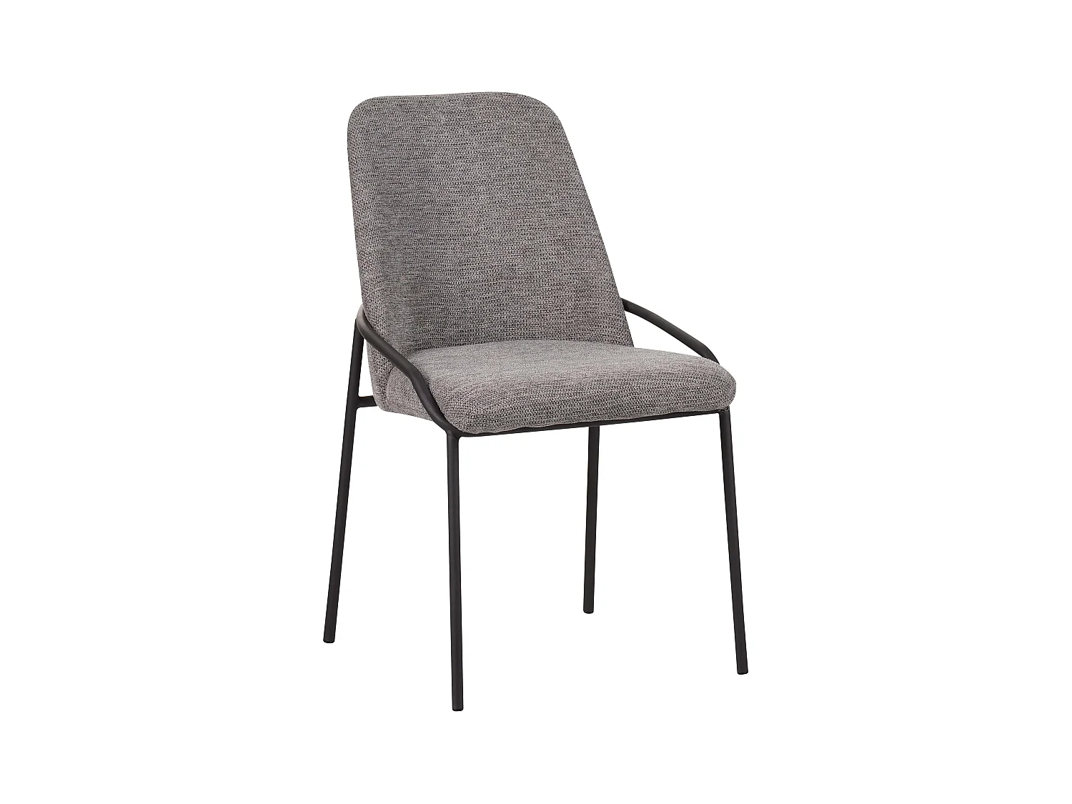 Eetkamerstoel set van 2 - stof & metaal - grijs - GERING